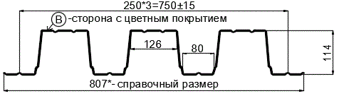 Фото: Профнастил Н114 х 750 - B (ПЭ-01-9003-0.8) в Лыткарино