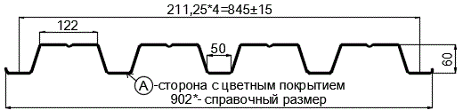 Фото: Профнастил Н60 х 845 - B (PURMAN-20-Citrine-0.5) в Лыткарино