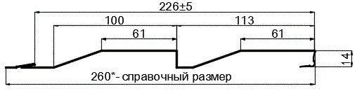 Фото: Сайдинг МП СК-14х226 (ПЭ-01-3011-0.4±0.08мм) в Лыткарино