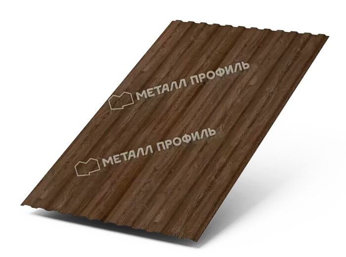 Фото: Профнастил МП10 х 1100 - B (ECOSTEEL_MA_Д-01-МореныйДуб-0.5) в Лыткарино