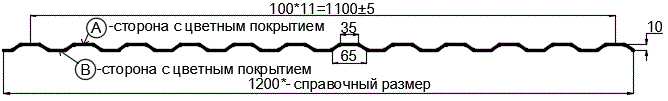 Фото: Профнастил МП10 х 1100 - A (ECOSTEEL_МА_Д-01-МореныйДуб-0.5) в Лыткарино