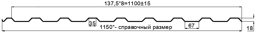 Фото: Профнастил оцинкованный МП20 х 1100 - R (ОЦ-01-БЦ-ОТ) в Лыткарино