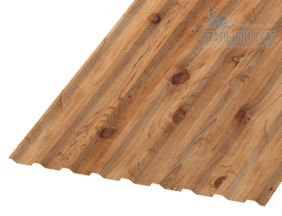 Профнастил МП20 х 1100 - B (ECOSTEEL_T-01-Кедр-0.5)