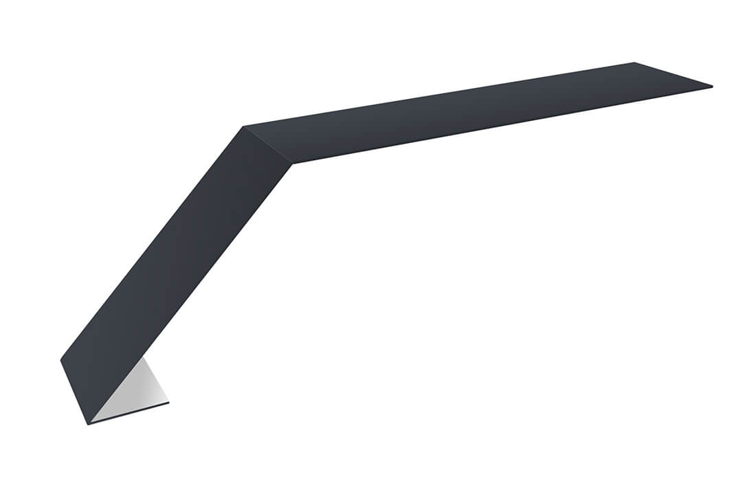 Планка карнизная для мягкой кровли 100х60 0,5 Satin Matt RAL 7024 мокрый асфальт (3м)