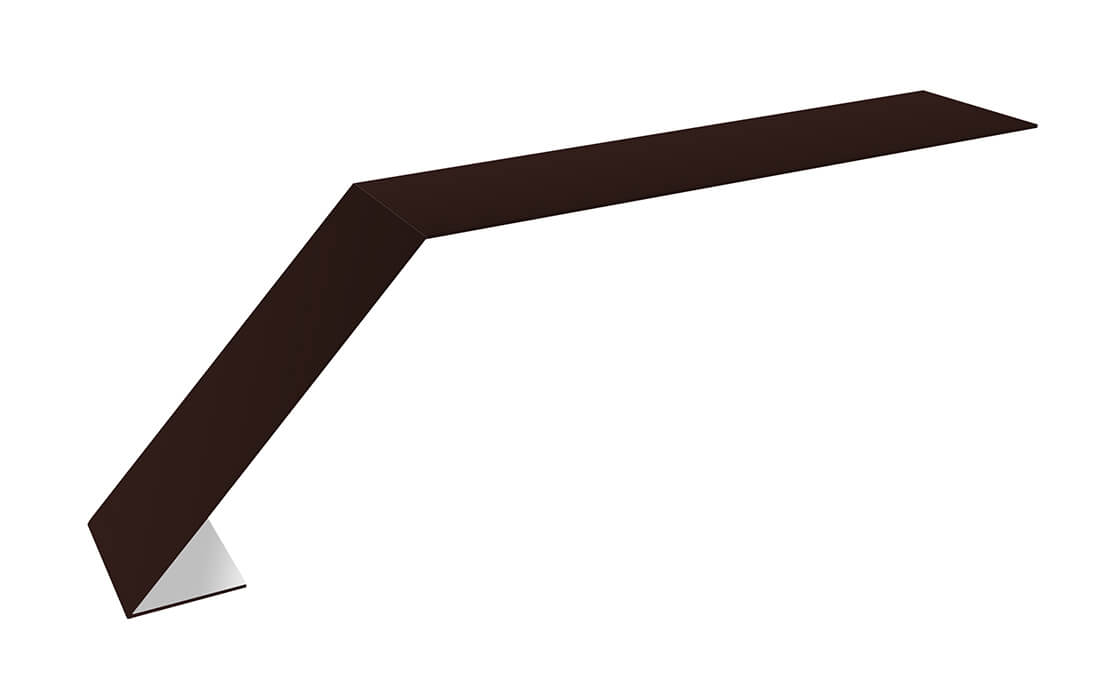Планка карнизная для мягкой кровли 100х60 0,5 Satin Matt RAL 8017 шоколад (3м)