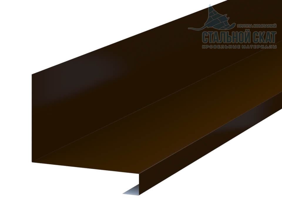 Планка примыкания нижняя к трубе FASTCLICK 150х200х2000 (VikingMP E-20-8017-0.5)